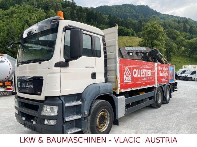 MAN TGS 26.400 6x4 mit Kran HIAB 166 Caminhões de mesa/dropside
