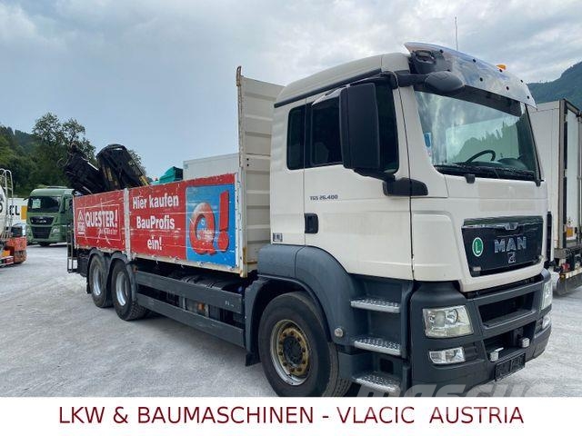 MAN TGS 26.400 6x4 mit Kran HIAB 166 Caminhões de mesa/dropside