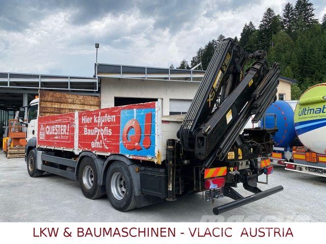 MAN TGS 26.400 6x4 mit Kran HIAB 166 Caminhões de mesa/dropside