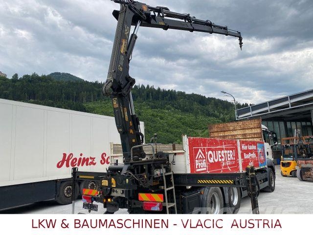 MAN TGS 26.400 6x4 mit Kran HIAB 166 Caminhões de mesa/dropside