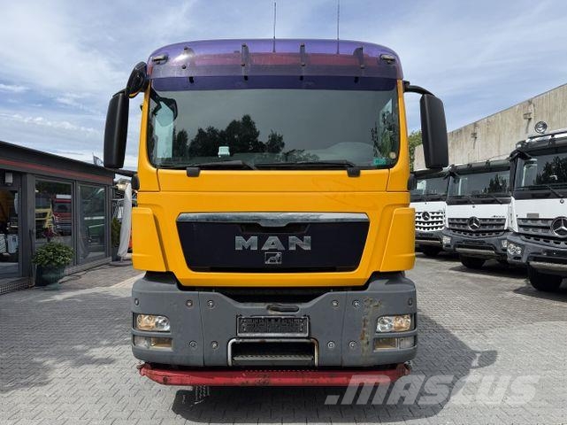 MAN TGS 26.400 6X4H-2 Kran Fassi F235XP bis 25 Meter Lastbil med lad/Flatbed