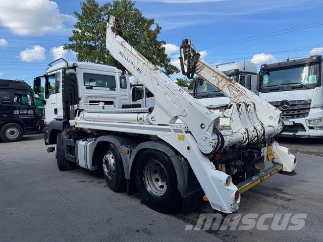 MAN TGS 26.400 BL/Meiller-AK16-Funk-6x2-Vorlauf-Lenk Camiões caixa desmontável com elevador de cabo