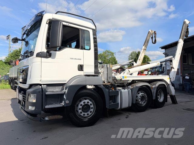 MAN TGS 26.400 BL/Meiller-AK16-Funk-6x2-Vorlauf-Lenk Camiões caixa desmontável com elevador de cabo