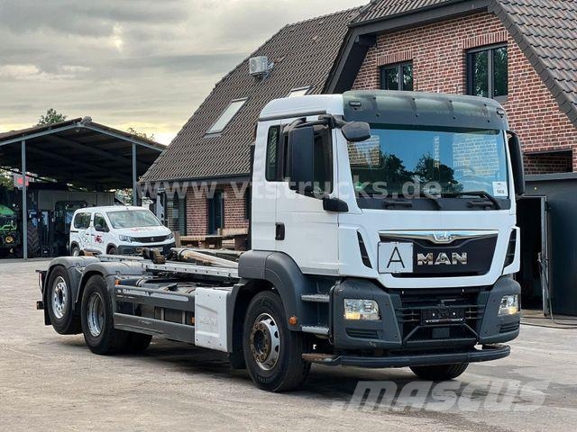 MAN TGS 26.400 Euro6 6x2 Meiller Abrollkipper 훅 리프트 트럭
