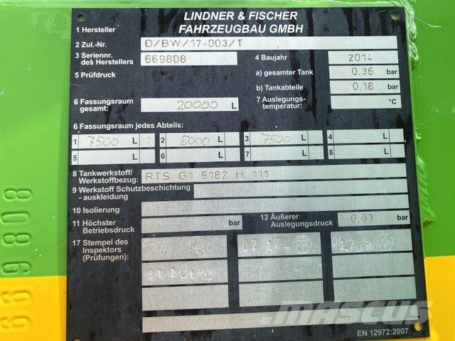 MAN TGS 26.400 Lindner&Fischer*A3*3Kammern*Lenkach Tankwagen