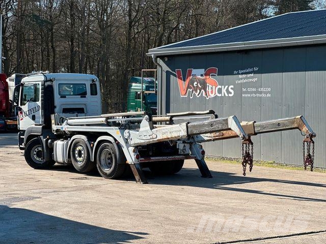 MAN TGS 26.420 6x2 BL MEILLER AK12 Absetzer Lastväxlare med kabellift