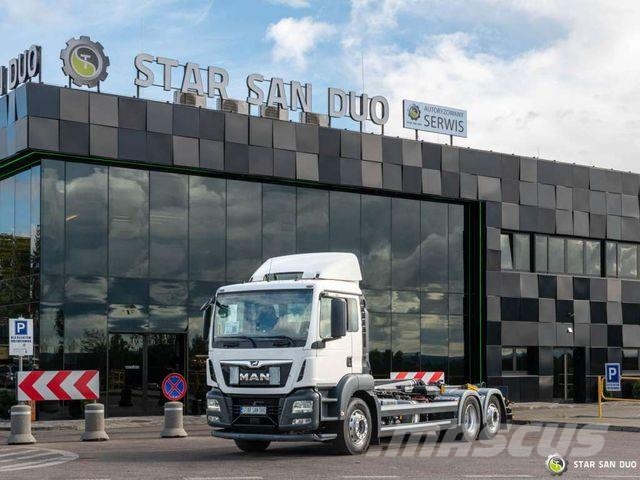 MAN Tgs 26.420 6x2 Meiller Rs 21.70 Hooklift Vrachtwagen met containersysteem