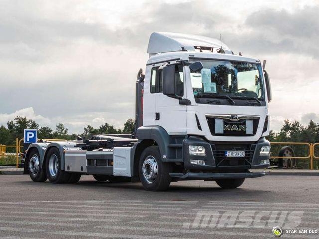 MAN Tgs 26.420 6x2 Meiller Rs 21.70 Hooklift Vrachtwagen met containersysteem