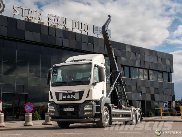 MAN Tgs 26.420 6x2 Meiller Rs 21.70 Hooklift Vrachtwagen met containersysteem