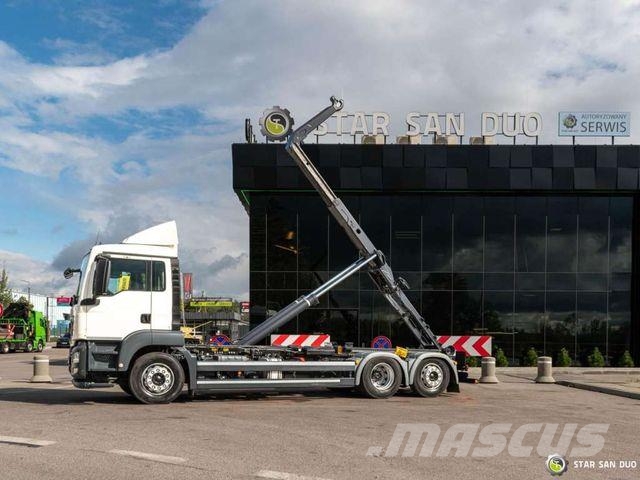MAN Tgs 26.420 6x2 Meiller Rs 21.70 Hooklift Vrachtwagen met containersysteem