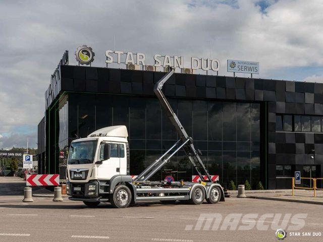 MAN Tgs 26.420 6x2 Meiller Rs 21.70 Hooklift Vrachtwagen met containersysteem