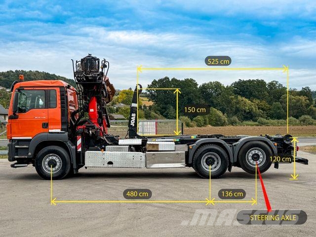 MAN TGS 26.440 Abrollkipper Palfinger Epsilon * 6x4! Вантажівки з гаковим підйомом