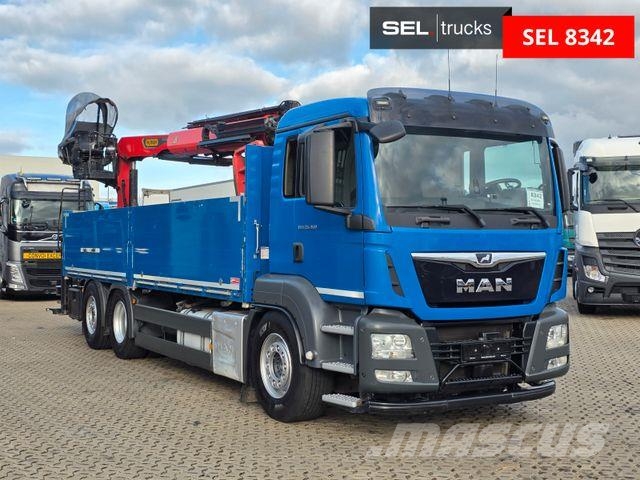 MAN TGS 26.460 6x2-4 LL / Palfinger / Lenkachse Camiones grúa