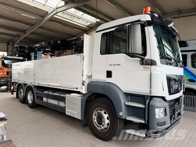 MAN TGS 26.460 6x2 Lift*Lenk*Pritsche*HIAB 177K Kran شاحنات مسطحة/مفصلية الجوانب