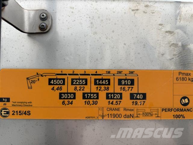 MAN TGS 26.470 6X2 Effer 215 bis 16 Meter Crane trucks