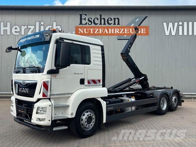 MAN TGS 26.470 *HIAB ULT21S59*hydr.Verriegelung*Lenk شاحنات الرافعات الخطافية