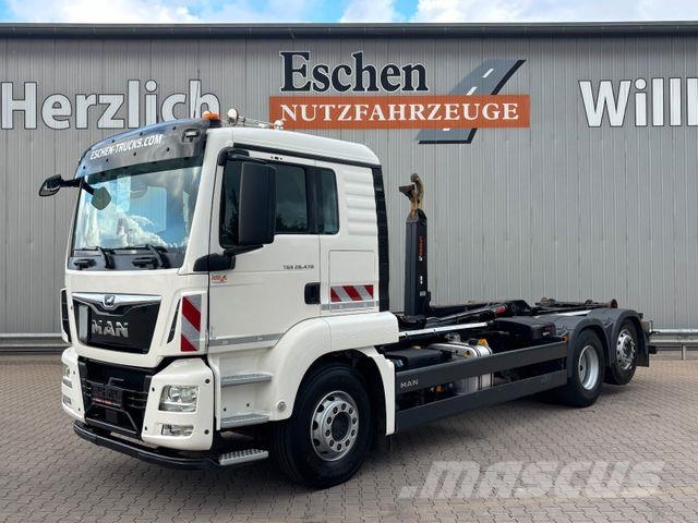 MAN TGS 26.470 *HIAB ULT21S59*hydr.Verriegelung*Lenk شاحنات الرافعات الخطافية