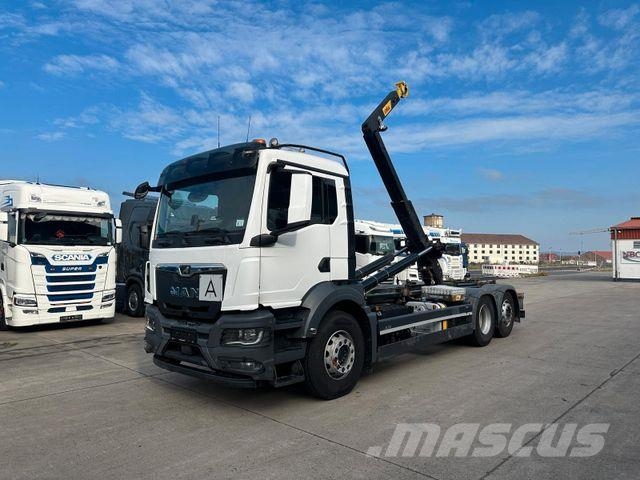 MAN TGS 26.470 * HYVA * ACC * LENK-LIFT * 6X2 * TÜV 훅 리프트 트럭