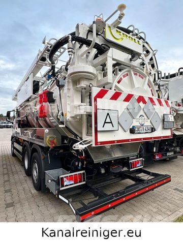 MAN TGS 26.480 6x2 mit Kroll ADR Kombi und Simultan 組合/真空油槽車