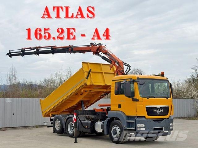 MAN TGS 28.360 * ATLAS 165.2E - A4 + FUNK * 6x4 Darus teherautók