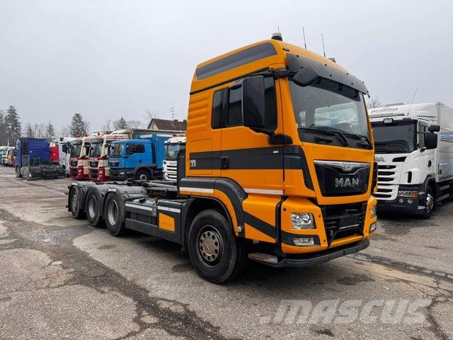 MAN TGS 32.480 HIAB ABROLLER LIFT LENK ACHSE 훅 리프트 트럭