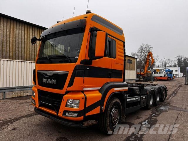 MAN TGS 32.480 HIAB ABROLLER LIFT LENK ACHSE 훅 리프트 트럭