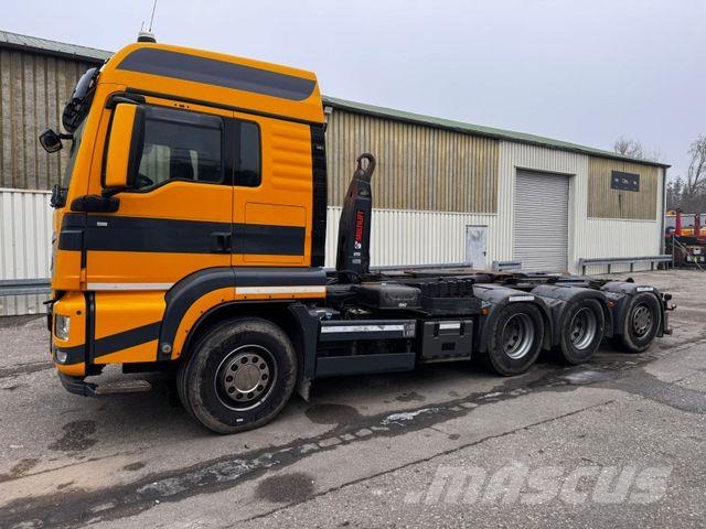 MAN TGS 32.480 HIAB ABROLLER LIFT LENK ACHSE 훅 리프트 트럭