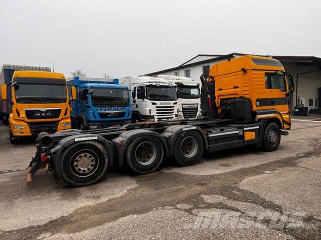 MAN TGS 32.480 HIAB ABROLLER LIFT LENK ACHSE 훅 리프트 트럭