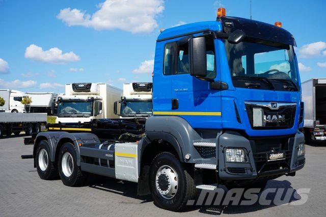 MAN TGS / 33.360 / 6 X 6 / E 6 / HAKOWIEC / MANUAL Φορτηγά ανατροπή με γάντζο