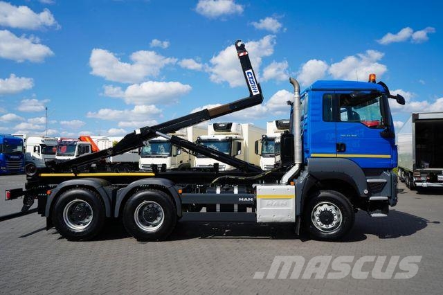 MAN TGS / 33.360 / 6 X 6 / E 6 / HAKOWIEC / MANUAL Φορτηγά ανατροπή με γάντζο