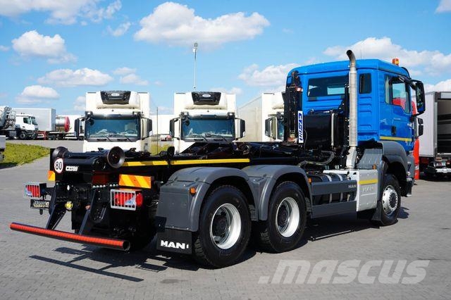 MAN TGS / 33.360 / 6 X 6 / E 6 / HAKOWIEC / MANUAL Φορτηγά ανατροπή με γάντζο