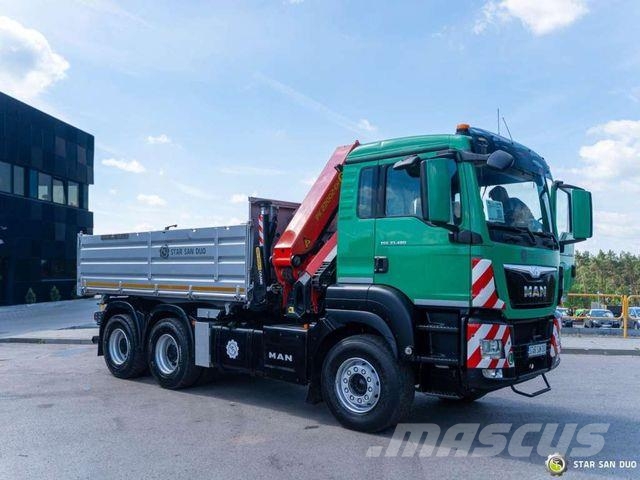 MAN TGS 33.480 6x4 PALFINGER PK 22002 Crane Tipper Camiones grúa