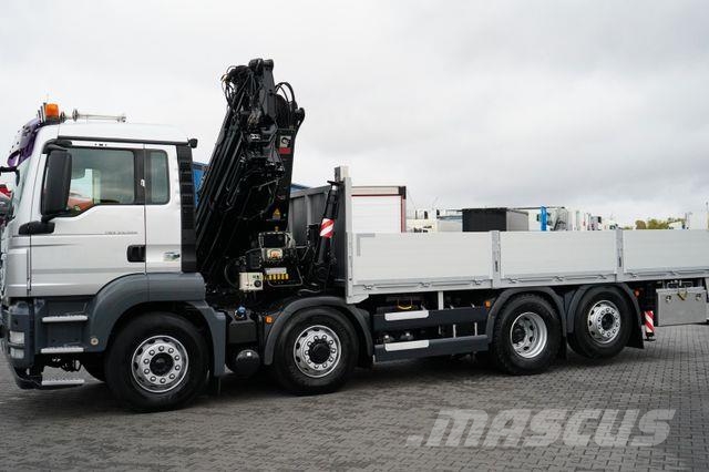 MAN TGS / 35.360 / 8 X 4 / E 5 / SKRZYNIOWY + HDS / Camion plateau ridelle avec grue