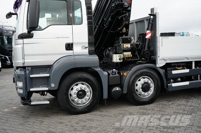 MAN TGS / 35.360 / 8 X 4 / E 5 / SKRZYNIOWY + HDS / Camion plateau ridelle avec grue