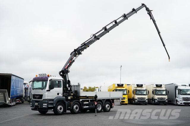 MAN TGS / 35.360 / 8 X 4 / E 5 / SKRZYNIOWY + HDS / Camion plateau ridelle avec grue