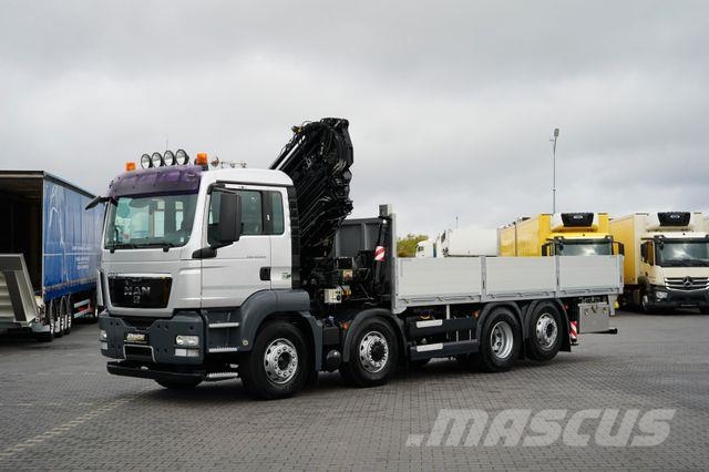 MAN TGS / 35.360 / 8 X 4 / E 5 / SKRZYNIOWY + HDS / Camion plateau ridelle avec grue
