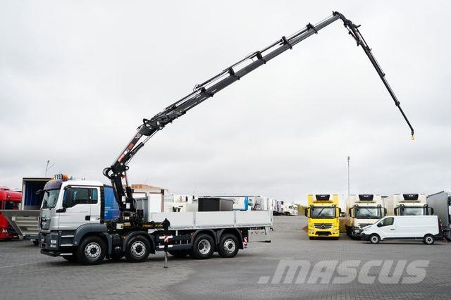 MAN TGS / 35.360 / 8 X 4 / E 5 / SKRZYNIOWY + HDS / Camion plateau ridelle avec grue