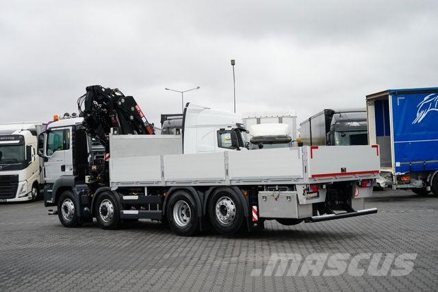MAN TGS / 35.360 / 8 X 4 / E 5 / SKRZYNIOWY + HDS / Camion plateau ridelle avec grue