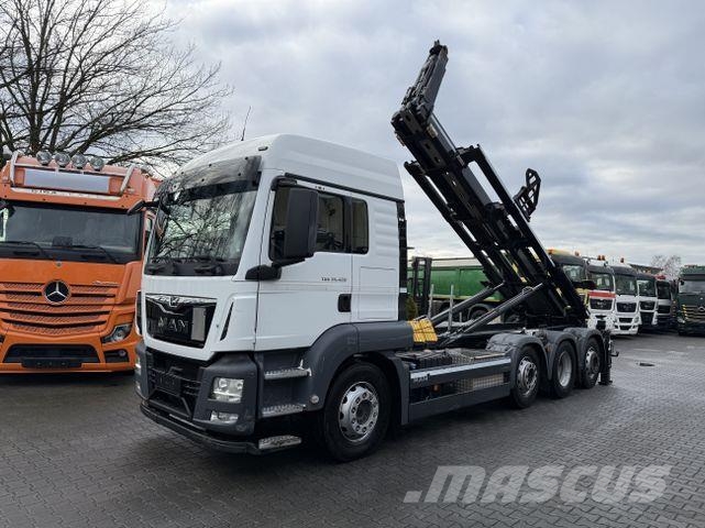 MAN TGS 35.420 8X2-6 Haken/ Silo M-TEC HLS 20 Camiones elevadores de gancho