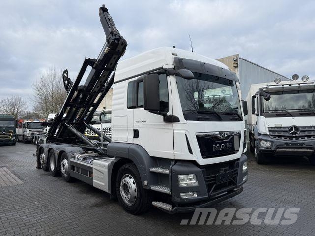 MAN TGS 35.420 8X2-6 Haken/ Silo M-TEC HLS 20 Camiones elevadores de gancho