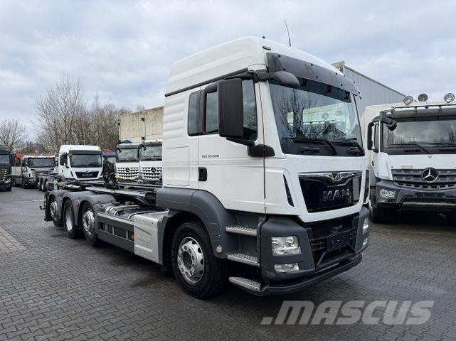 MAN TGS 35.420 8X2-6 Haken/ Silo M-TEC HLS 20 Camiones elevadores de gancho