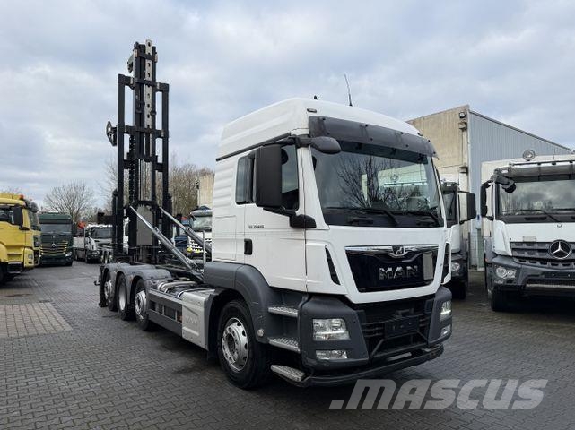 MAN TGS 35.420 8X2-6 Haken/ Silo M-TEC HLS 20 Camiones elevadores de gancho