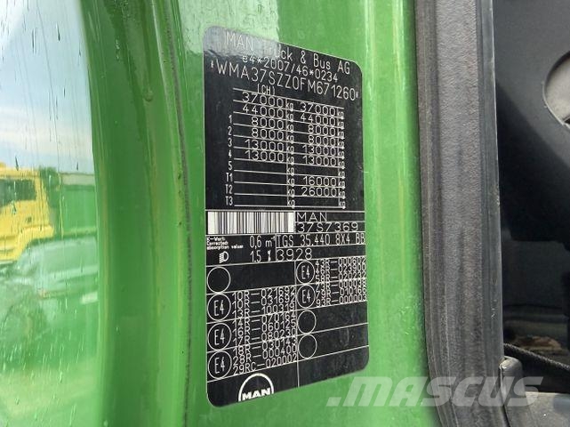 MAN TGS 35.440 8X4 BB VDL Haken 훅 리프트 트럭
