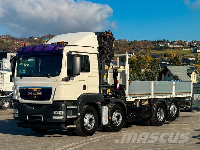 MAN TGS 35.440 * PALFINGER PK 44002 + FUNK * Camion plateau ridelle avec grue