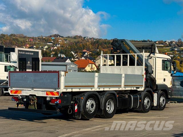 MAN TGS 35.440 * PALFINGER PK 44002 + FUNK * Camion plateau ridelle avec grue