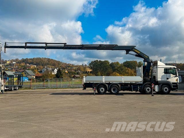 MAN TGS 35.440 * PALFINGER PK 44002 + FUNK * Camion plateau ridelle avec grue