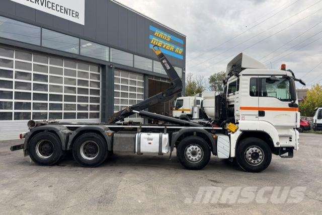 MAN TGS 35.480 8x4 Hiab 26T Camion con gancio di sollevamento