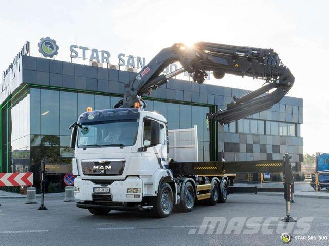 MAN TGS 35.480 8x4 HIAB 1055E-8 HiPro Crane FLY JIB Caminhões guindaste