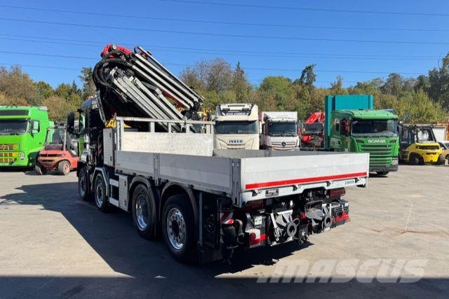 MAN TGS 35.480 8x4H Fassi 990-8 Flyjib& Troil Camion plateau ridelle avec grue