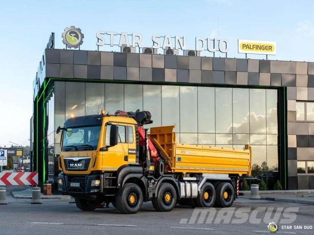 MAN TGS 35.480 8x6H PALFINGER PK 34002 Crane Tippe Caminhões guindaste